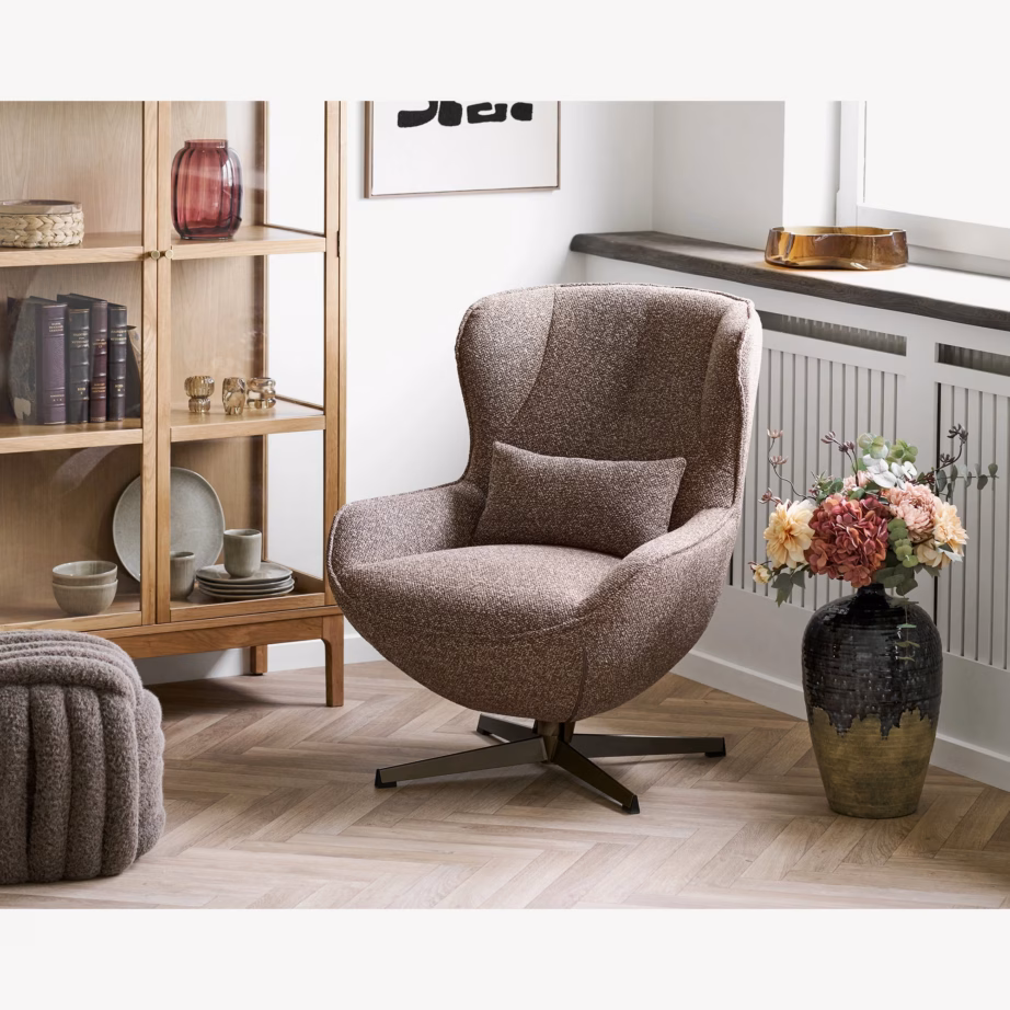 Pruun pöördmehhanismiga lounge-tugitool Blenheim, 87,5×76×90 cm - 2