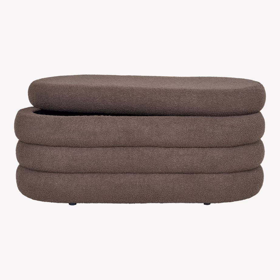Pruun panipaigaga esikupink teddykangaga 103x45x44 cm Dartford - 3