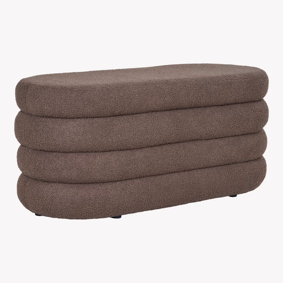 Pruun panipaigaga esikupink teddykangaga 103x45x44 cm Dartford - 4