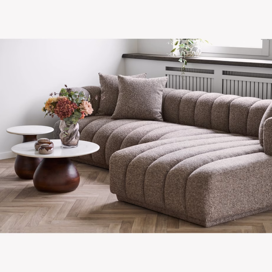 Pruun parempoolse lamamisosaga lounge-diivan 293 cm Aurora - 5