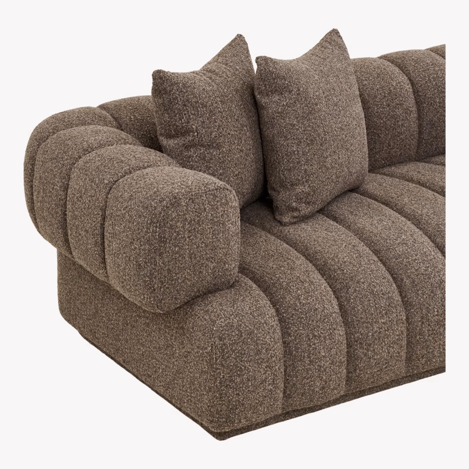 Pruun parempoolse lamamisosaga lounge-diivan 293 cm Aurora - 6