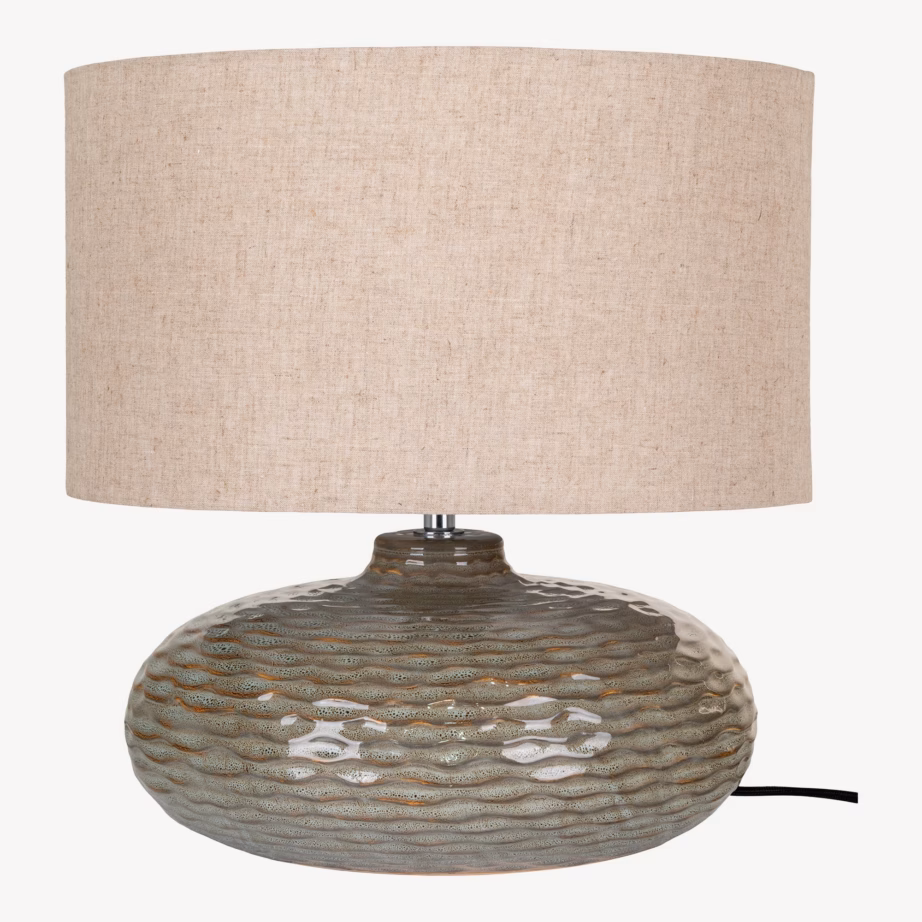 Roheline keraamiline laualamp Oldham, 36 cm, 150 cm juhe - 3