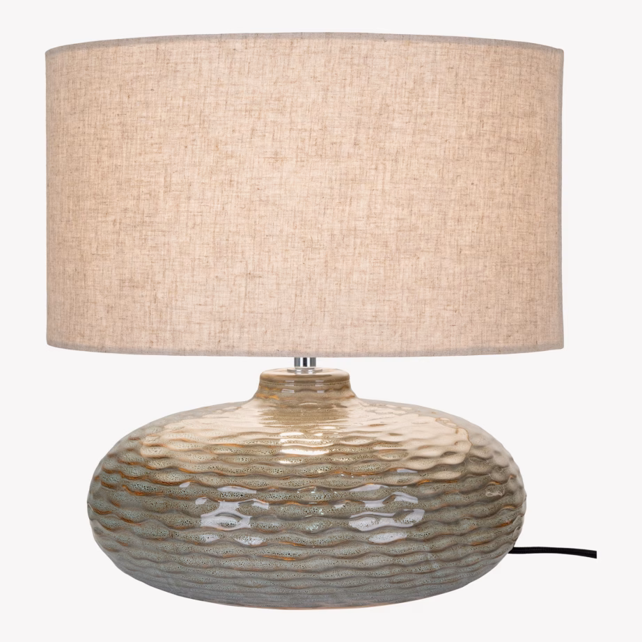 Roheline keraamiline laualamp Oldham, 36 cm, 150 cm juhe - 5
