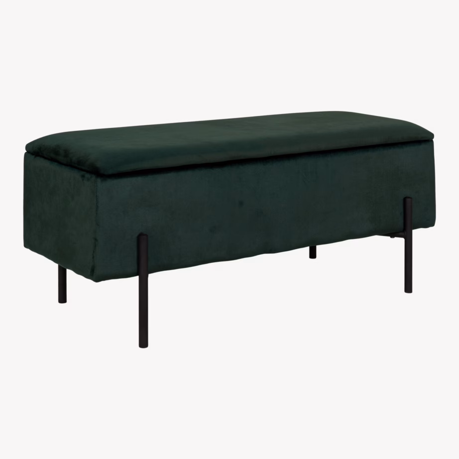 Roheline panipaigaga sametpink metalljalgadel Watford 95 cm - 3