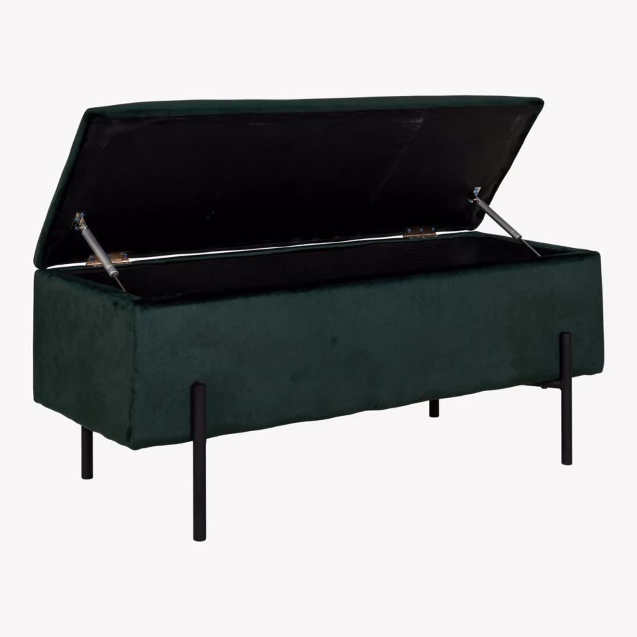 Roheline panipaigaga sametpink metalljalgadel Watford 95 cm - 4