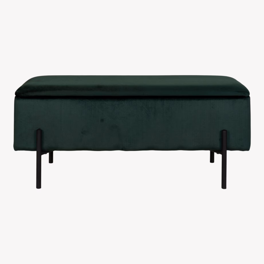Roheline panipaigaga sametpink metalljalgadel Watford 95 cm - 5