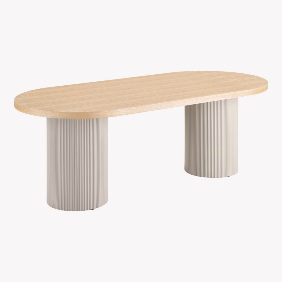 Söögilaud MDF-ist saarespooniga 100×220 cm Solva - 9