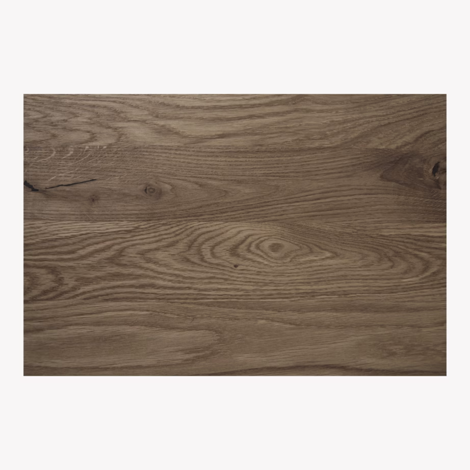 Suitsutatud tammeplaadiga baarilaud musta metalljalaga Lignano, 70x70x75 cm - 4