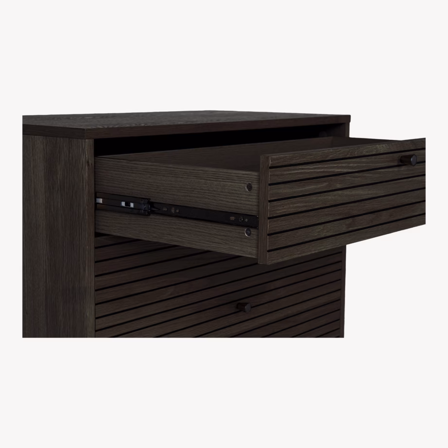 Suitsutatud tammespooniga 4-sahtline kummut Kyoto, 80x40x85 cm - 7
