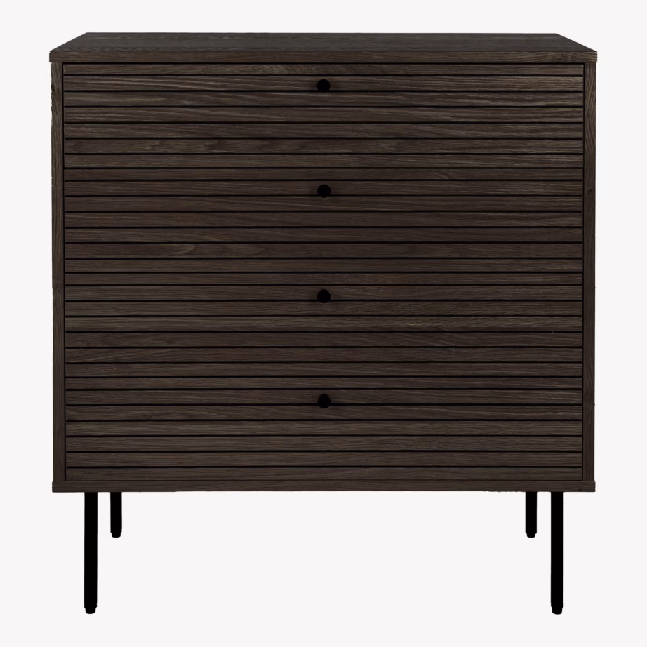 Suitsutatud tammespooniga 4-sahtline kummut Kyoto, 80x40x85 cm - 8