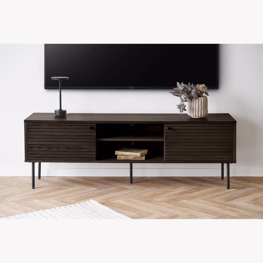 Suitsutatud tammespooniga TV-alus Kyoto, 150x40x50 cm - 2