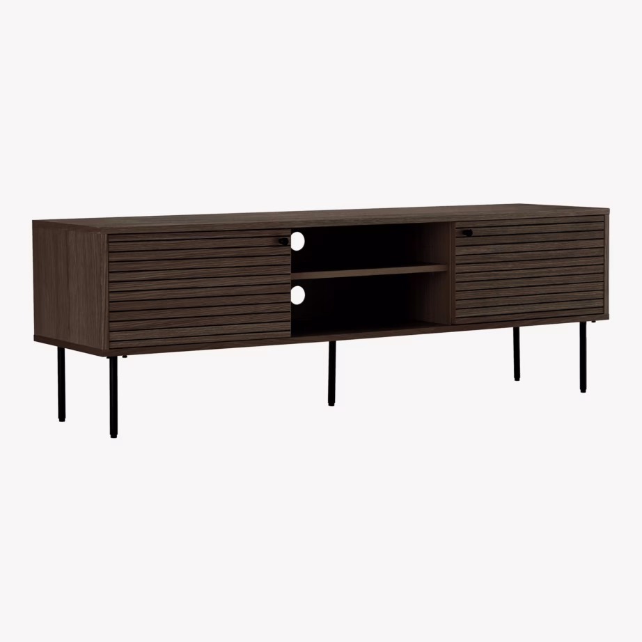 Suitsutatud tammespooniga TV-alus Kyoto, 150x40x50 cm - 3