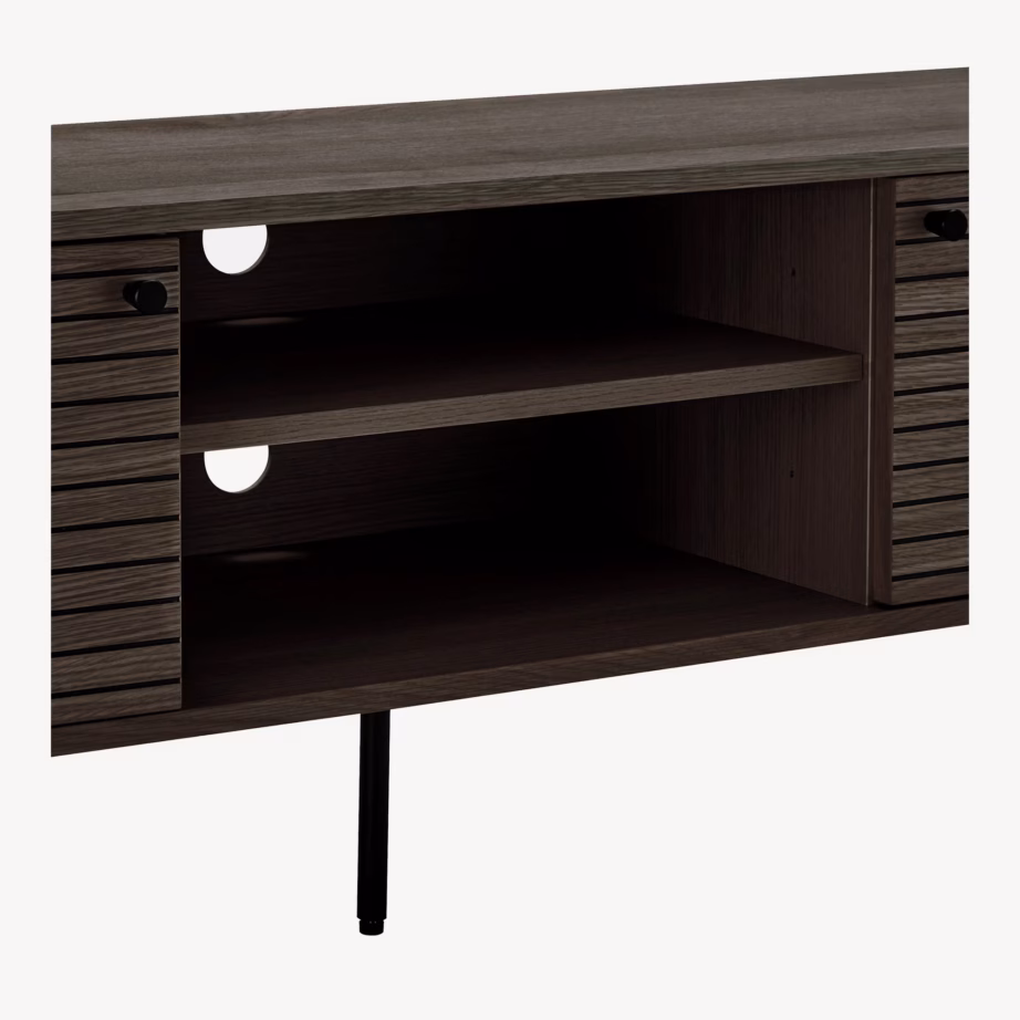 Suitsutatud tammespooniga TV-alus Kyoto, 150x40x50 cm - 7