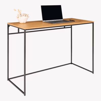 Tamme toonis kirjutuslaud musta metallraamiga Vita 100×45 cm