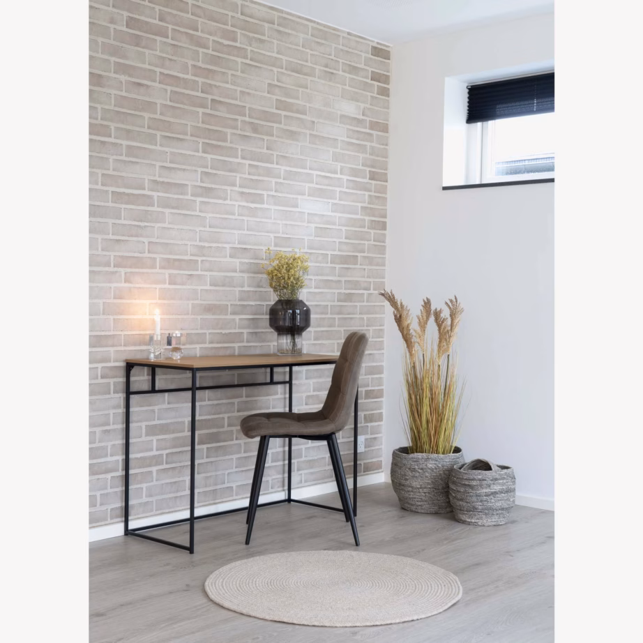 Tamme toonis kirjutuslaud musta metallraamiga Vita 100×45 cm - 2