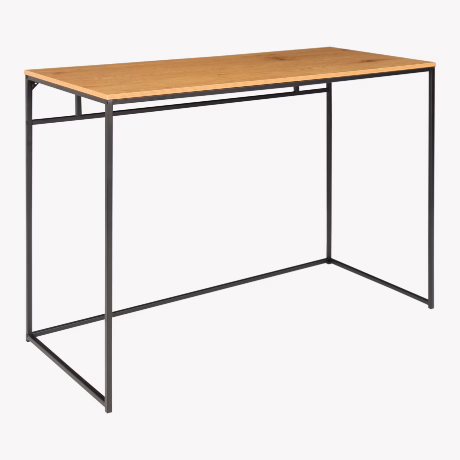 Tamme toonis kirjutuslaud musta metallraamiga Vita 100×45 cm - 3