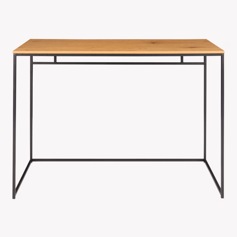 Tamme toonis kirjutuslaud musta metallraamiga Vita 100×45 cm - 6