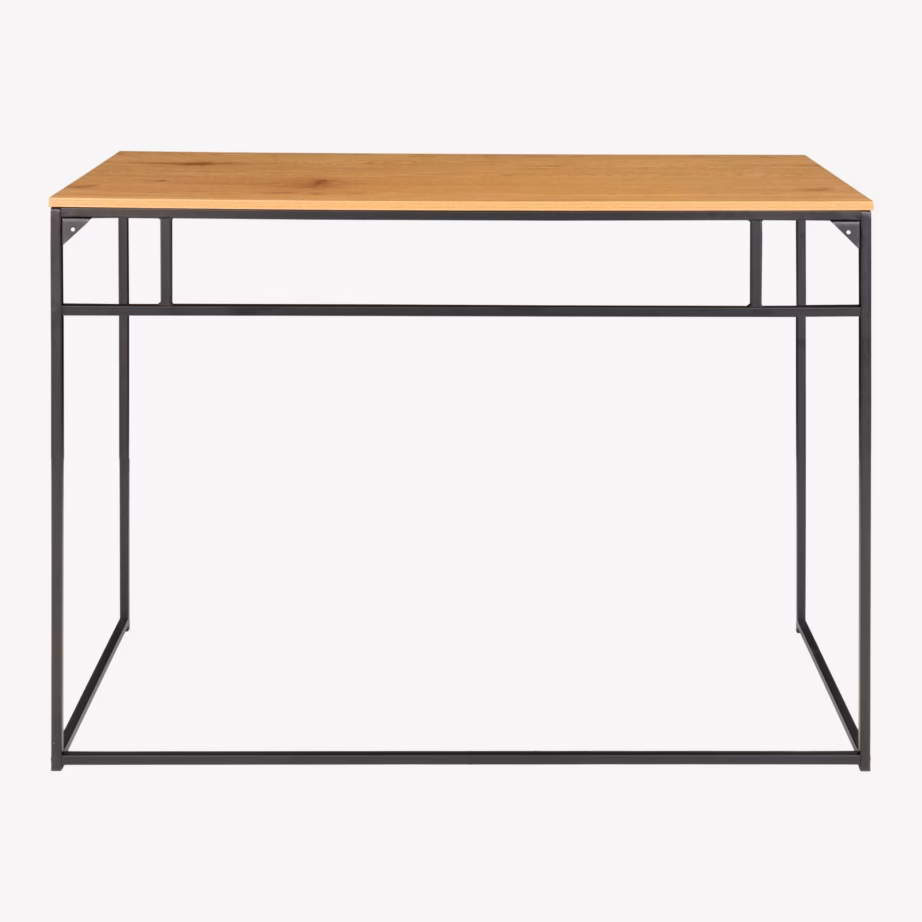 Tamme toonis kirjutuslaud musta metallraamiga Vita 100×45 cm - 7