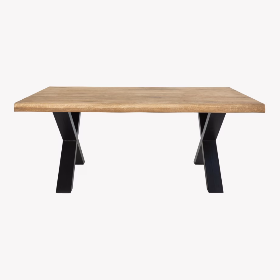 Tammepuidust diivanilaud lainelise servaga 70×120 cm Toulon - 3