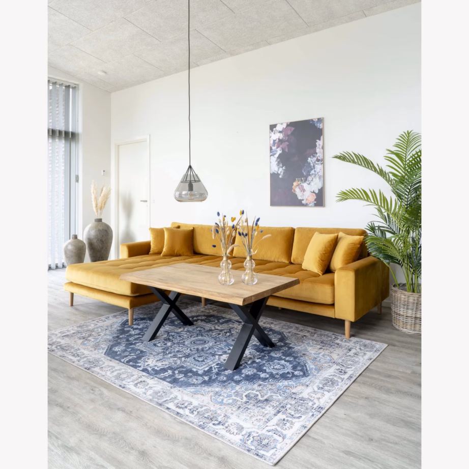 Tammepuidust diivanilaud lainelise servaga 70×120 cm Toulon - 6