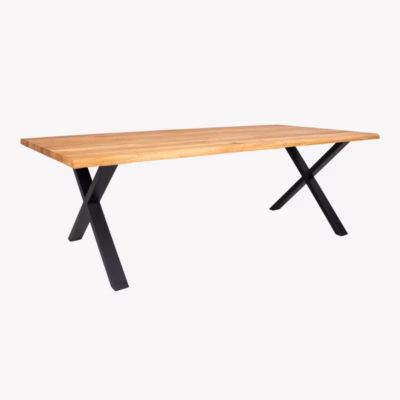 Tammepuidust söögilaud lainelise servaga Toulon 95×240 cm