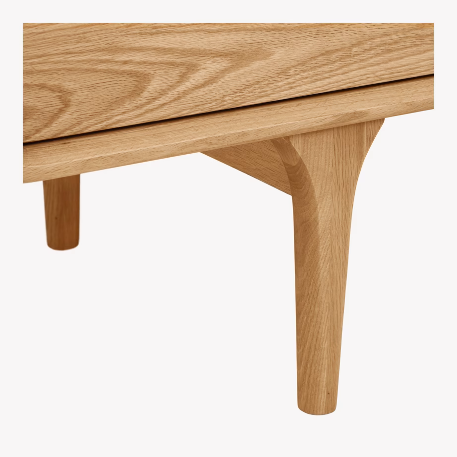 Tammepuidust TV-alus Darwin, naturaalne, 180x45x45 cm - 8
