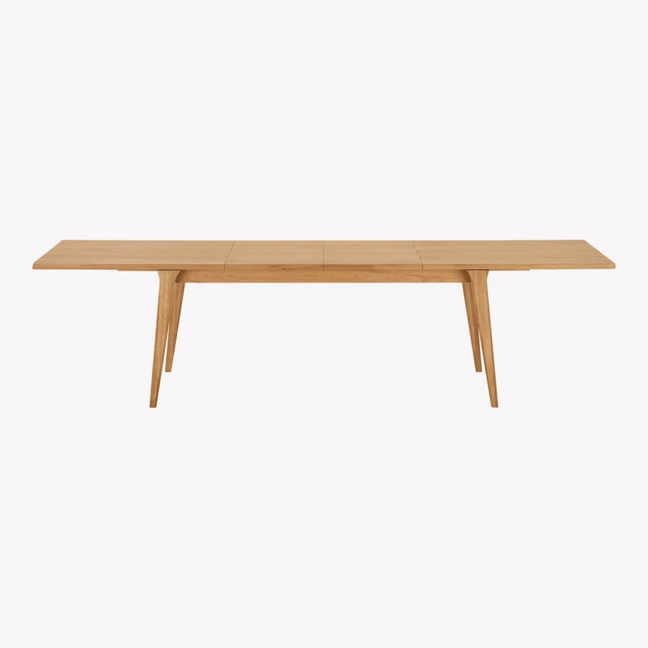 Tammespooniga pikendatav söögilaud, naturaalne, Darwin 100×240–340 cm - 3