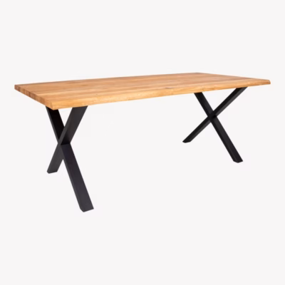 Tammeviimistlusega söögilaud lainelise servaga 95×200 cm Toulon