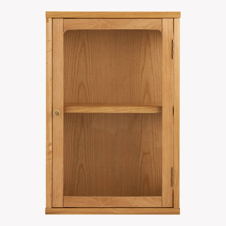 Tammeviimistlusega seinale kinnitatav vitriinkapp Zamora 20×40×60 cm - 9