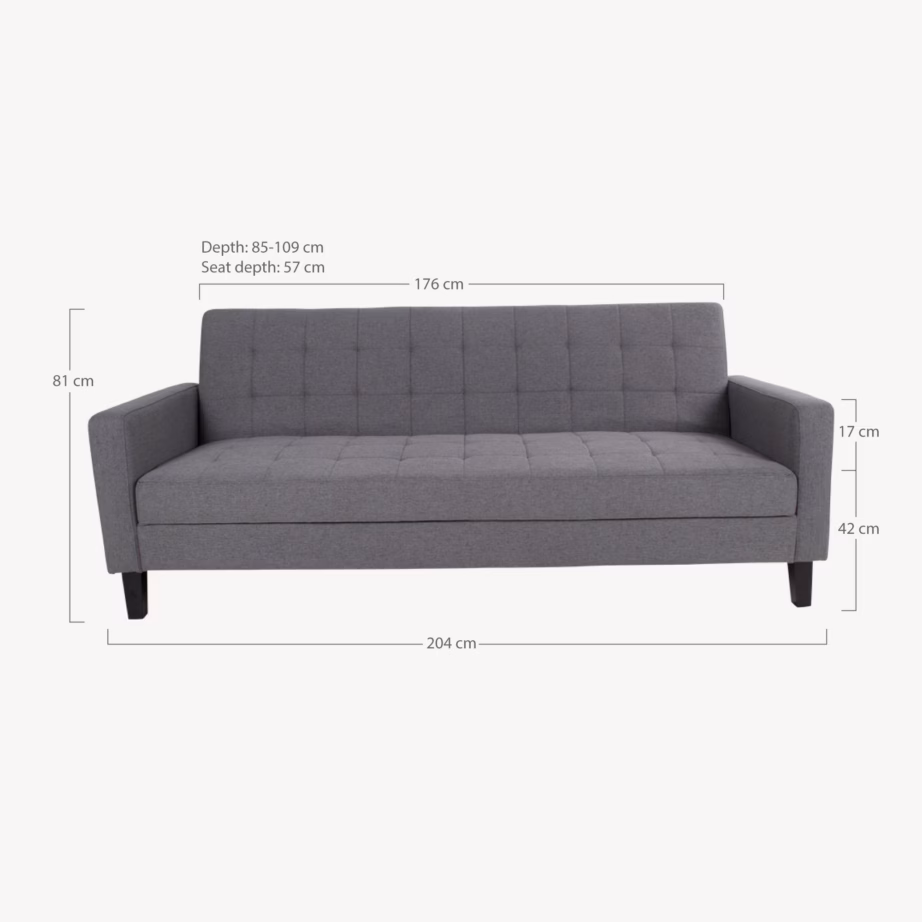 Tumehall diivanvoodi panipaigaga Milton, 204 cm - 4