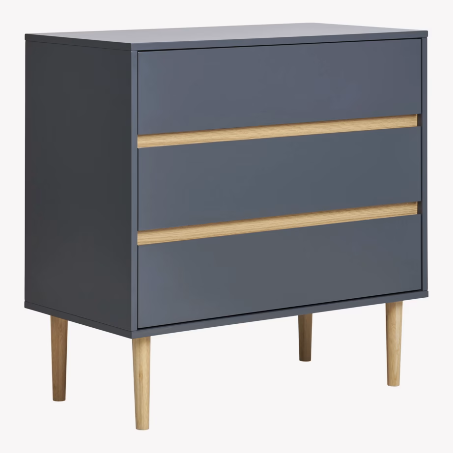 Tumehall MDF kummut 3 sahtliga Bisley 80x40x80 cm - 3