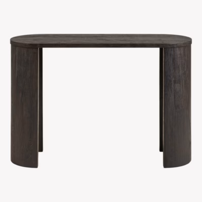 Tumepruun MDF konsoollaud Bibione, 114×38×75 cm