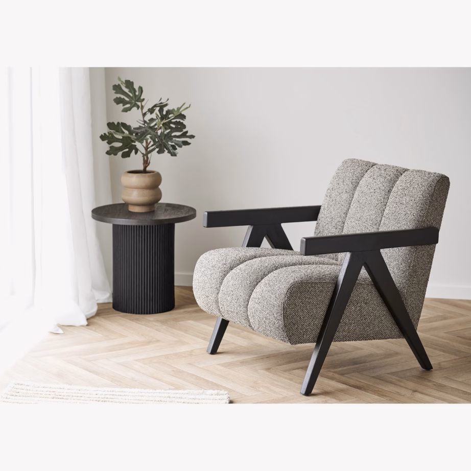 Tumepruun ümmargune abilaud Ø48×45 cm Boavista - 2