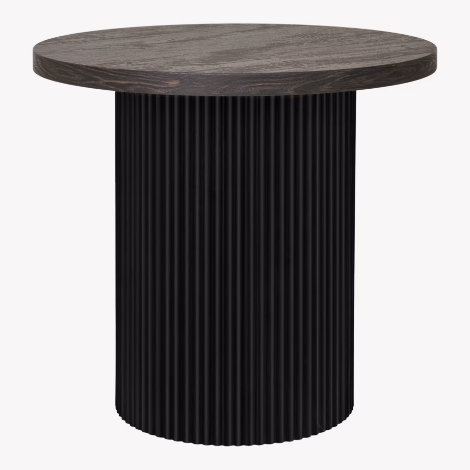 Tumepruun ümmargune abilaud Ø48×45 cm Boavista - 5