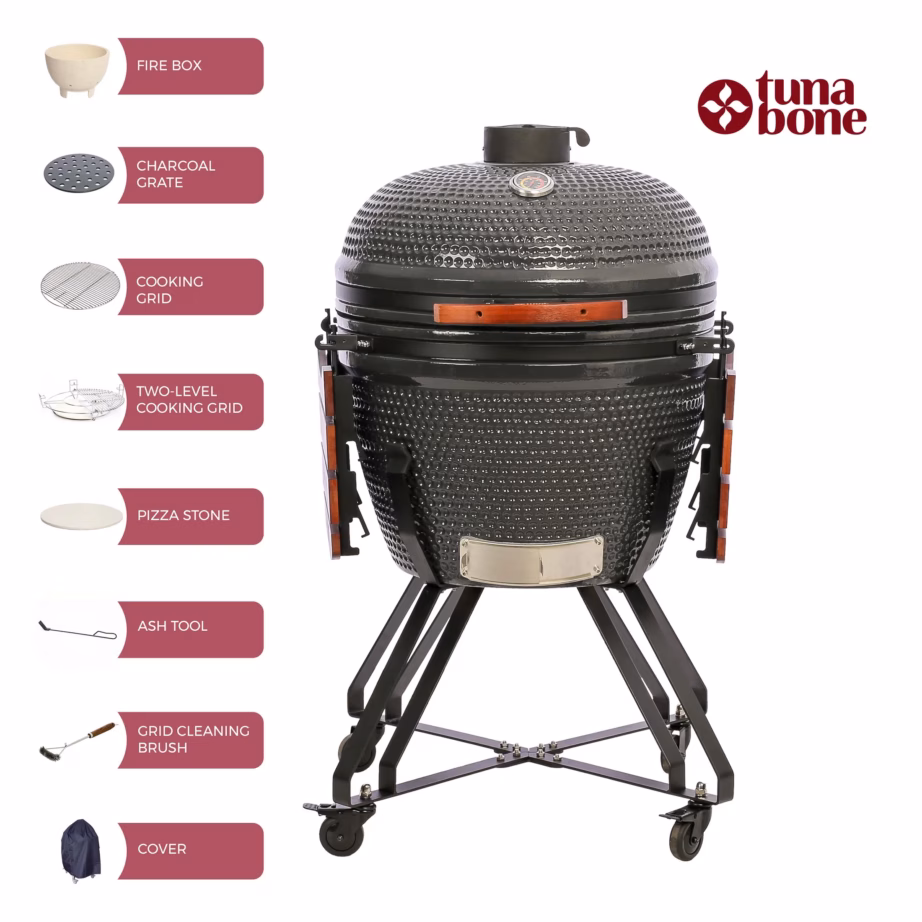TunaBone Kamado Classic 26″ XL tumehall keraamiline grill 12-15 inimesele koos tarvikutega - 3