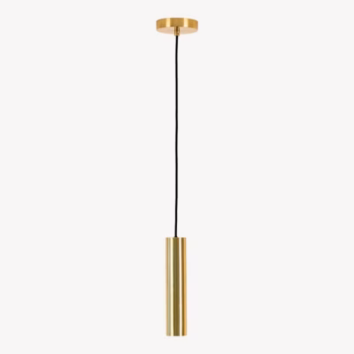 Väike messingitooni metallist rippvalgusti Paris Ø6 cm