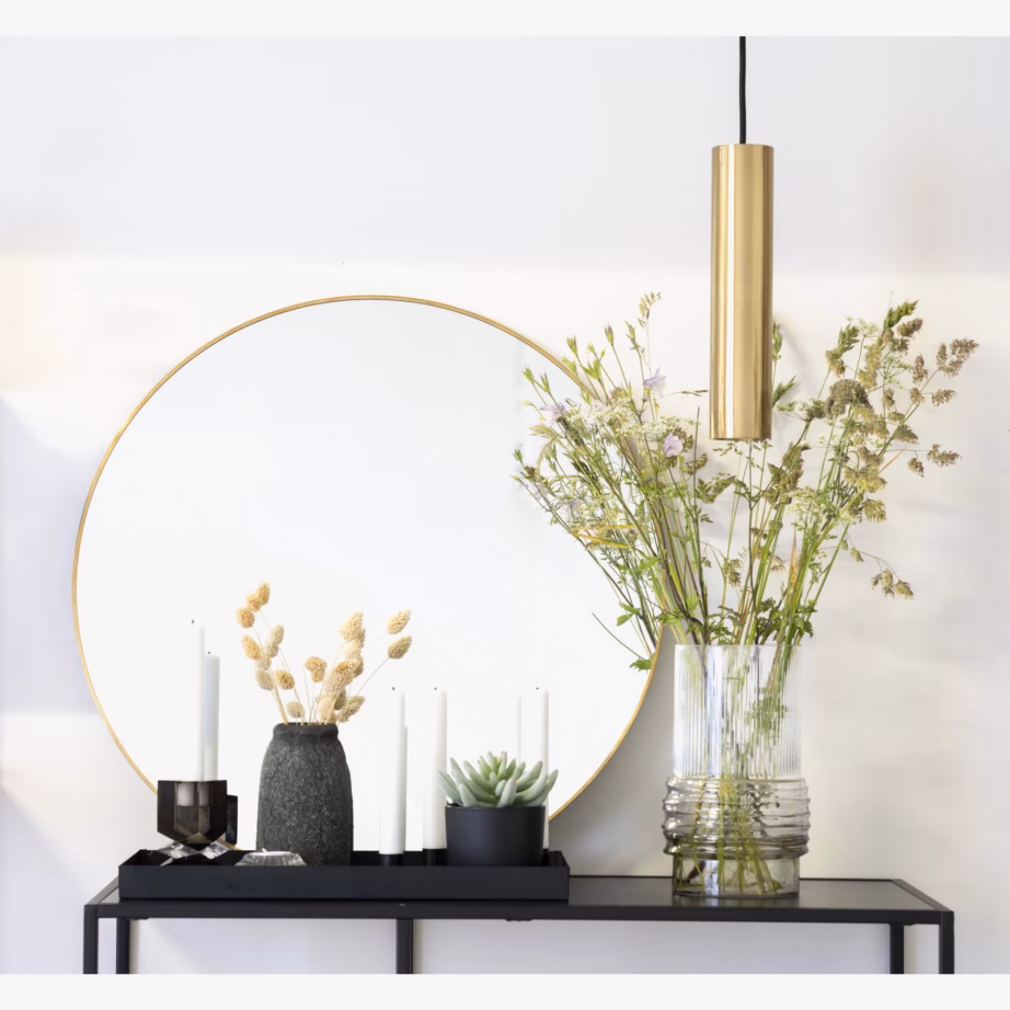 Väike messingitooni metallist rippvalgusti Paris Ø6 cm - 3