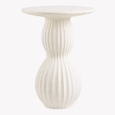 Valge fiberclay abilaud, diameeter 40 cm ja kõrgus 55 cm Newtown