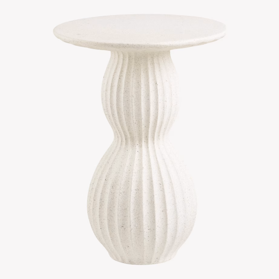 Valge fiberclay abilaud, diameeter 40 cm ja kõrgus 55 cm Newtown - 3