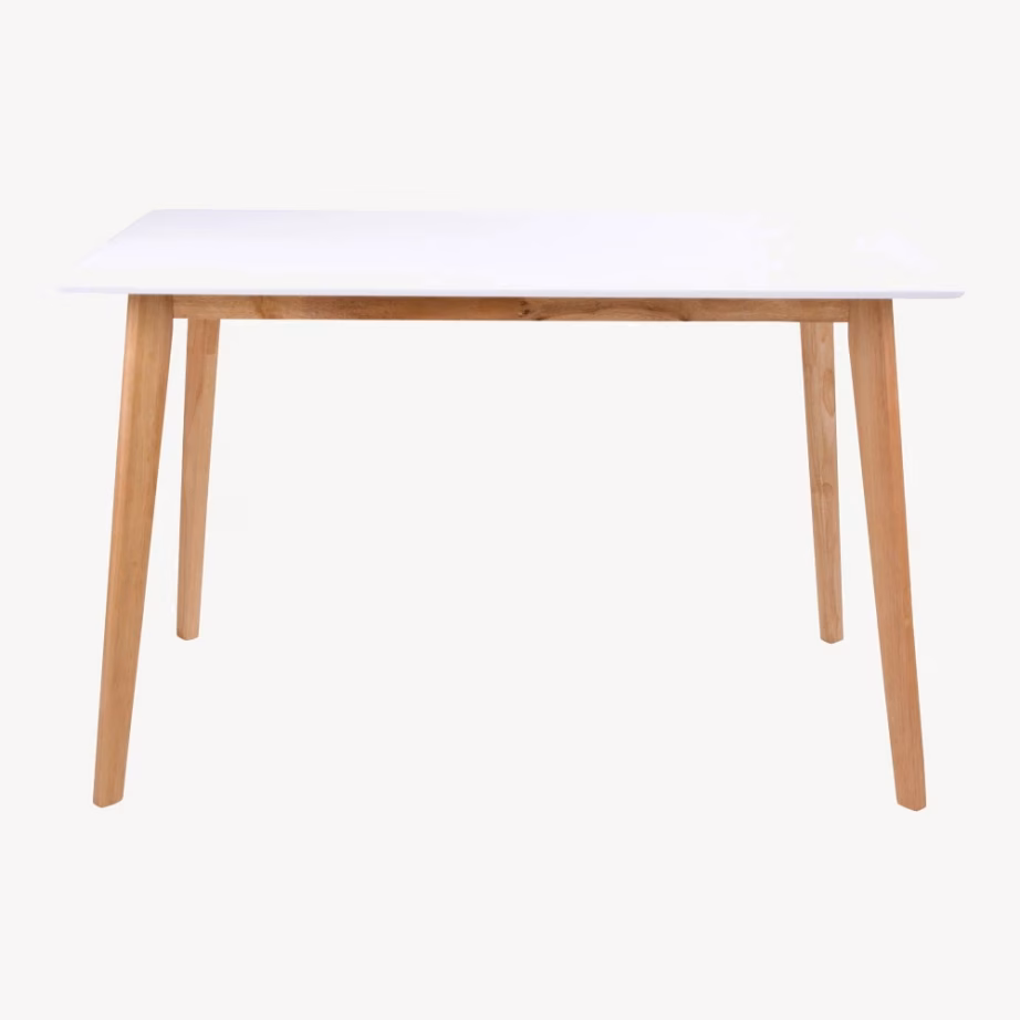 Valge MDF-plaadiga söögilaud naturaalse puiduga Vojens 70×120 cm - 3