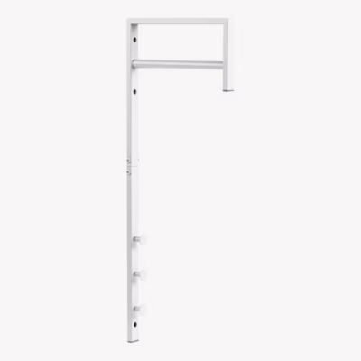 Valge metallist riidenagi Trento esikusse, 3×30×82 cm