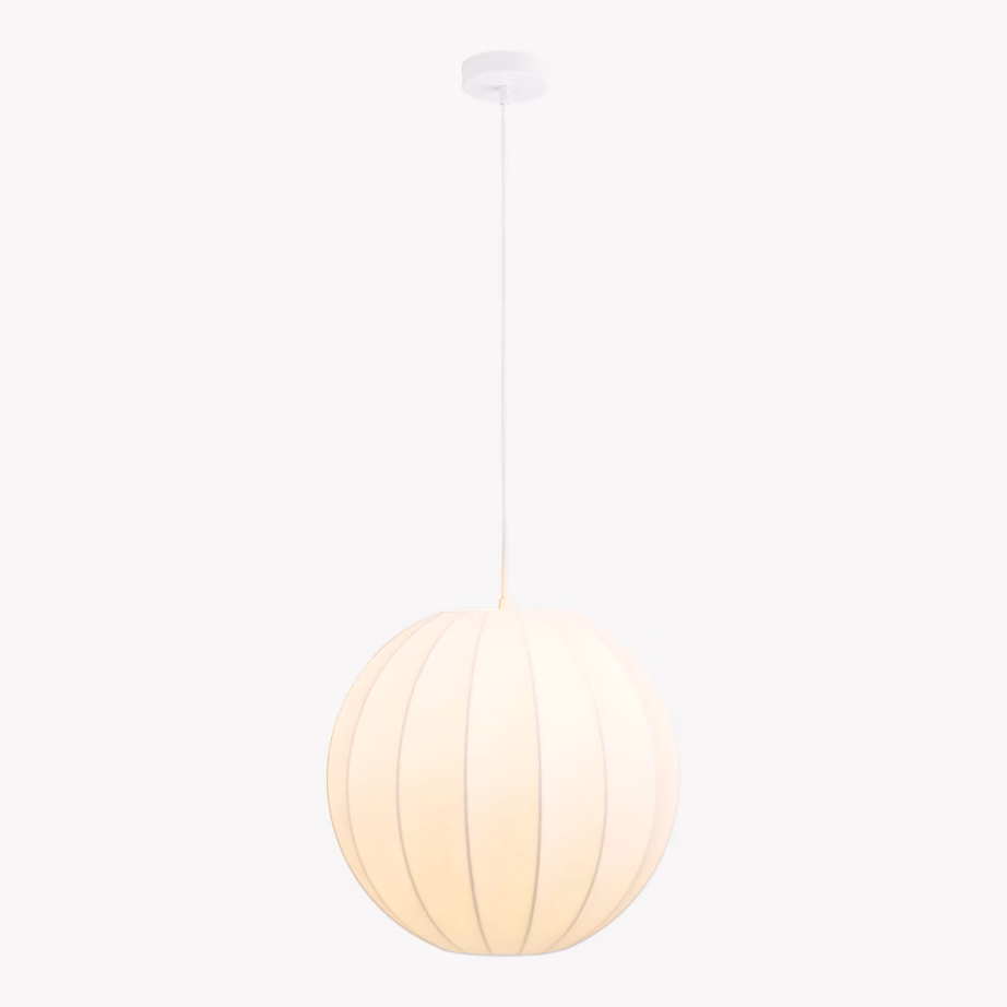 Valge rippvalgusti Coventry, ø 40 cm, 120 cm kangasjuhe - 3