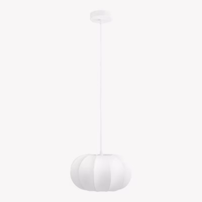 Valge rippvalgusti kangasjuhtmega Coventry, ø 28 cm
