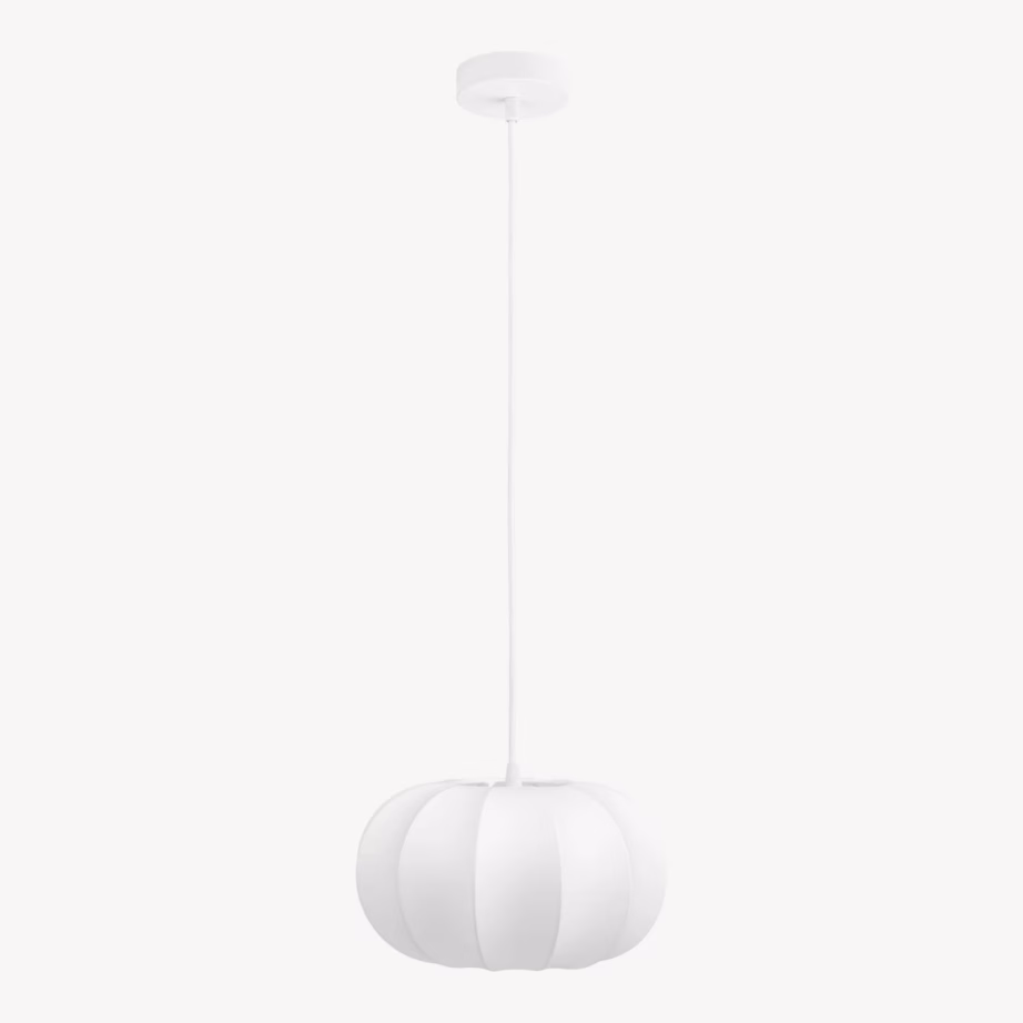 Valge rippvalgusti kangasjuhtmega Coventry, ø 28 cm - 5