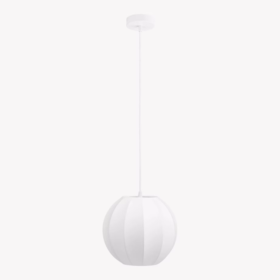 Valge rippvalgusti vaigust ja metallist, Ø25 cm, Coventry - 5