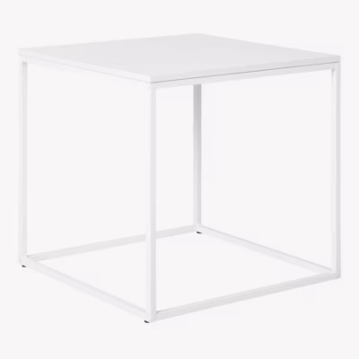 Valge ruudukujuline abilaud metalljalgadel 45x45x45 cm Vita