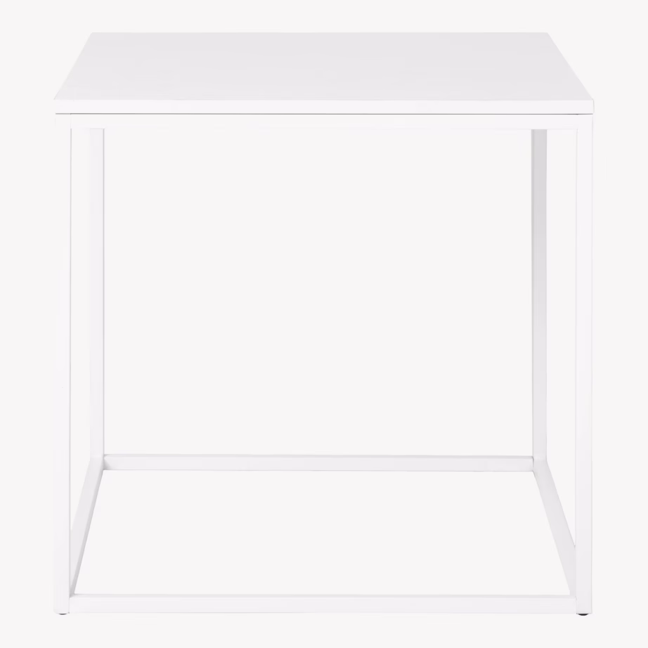 Valge ruudukujuline abilaud metalljalgadel 45x45x45 cm Vita - 3
