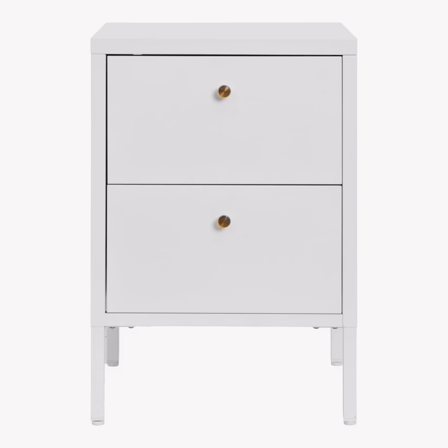 Valgest terasest kummut 2 sahtliga Dalby, 40x40x59,5 cm - 7