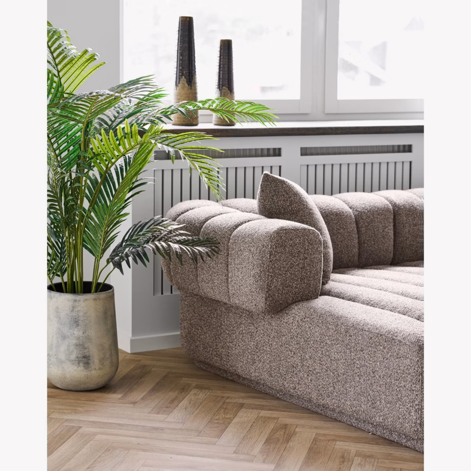 Vasakpoolne pruun lounge-diivan 293 cm, 3 padjaga Aurora - 5
