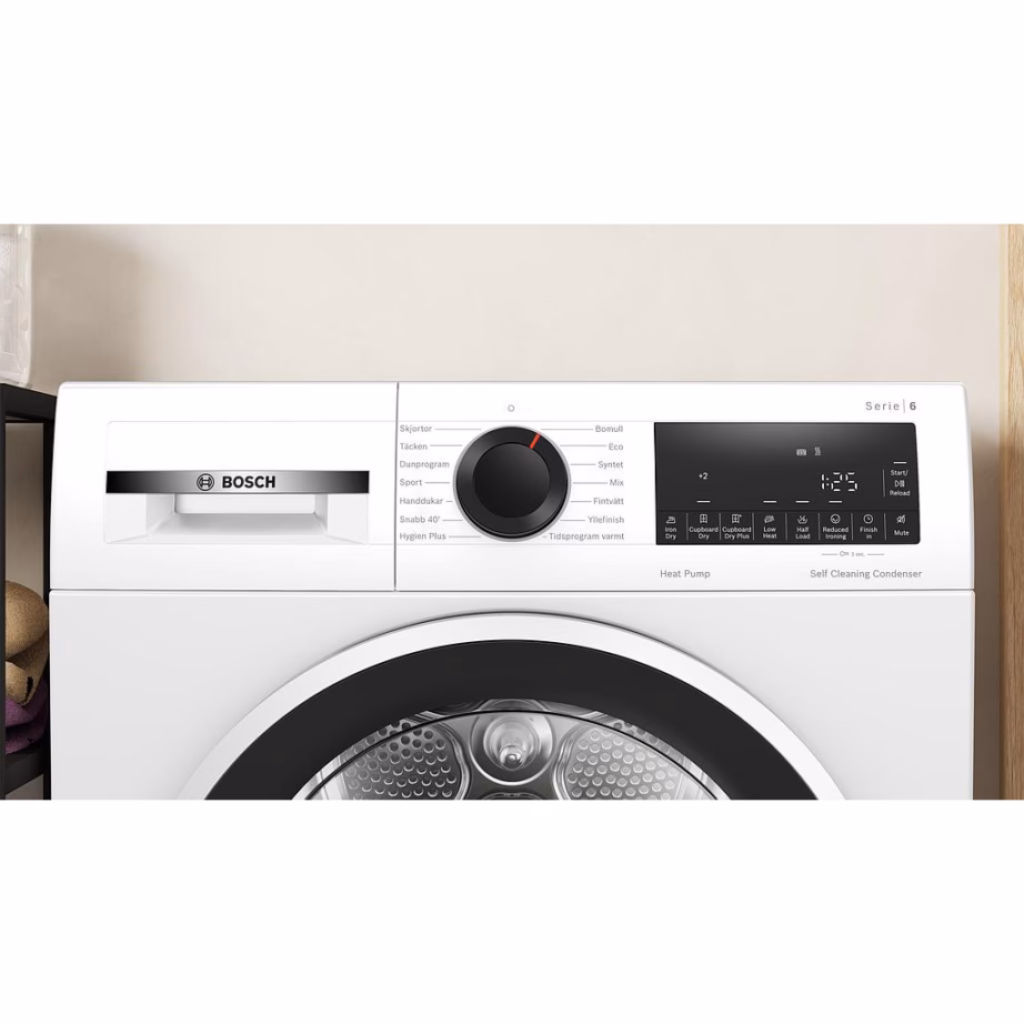 Eraldiseisev soojuspumbaga kuivati Bosch WQG2450ISN, 9 kg, energiaklass D, valge - 2